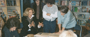 Helen Lindsay speaking at a Barnes and Noble discussion