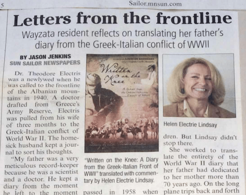 Sun Sailor newspaper article: Letters from the frontline